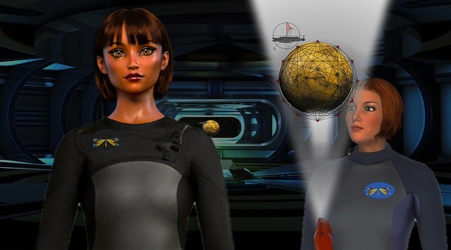 Free science fiction space spaceship illustration