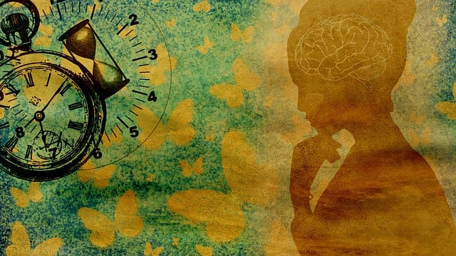 Free flying time woman illustration