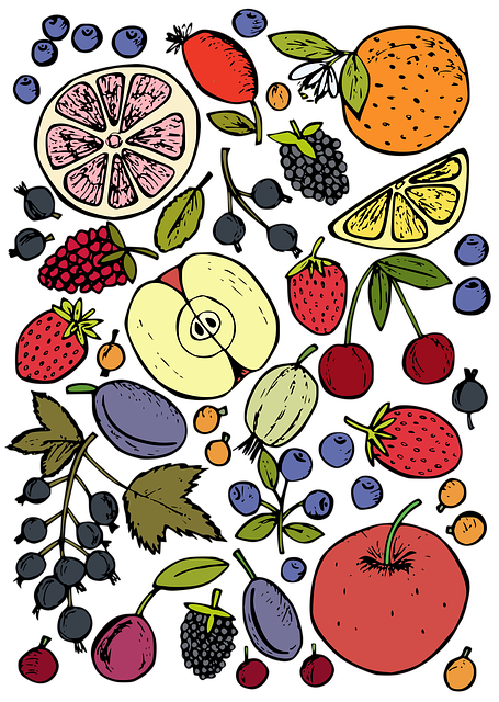 Free fruit berry apple illustration