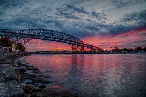 Free Bridge Sunset photo and picture