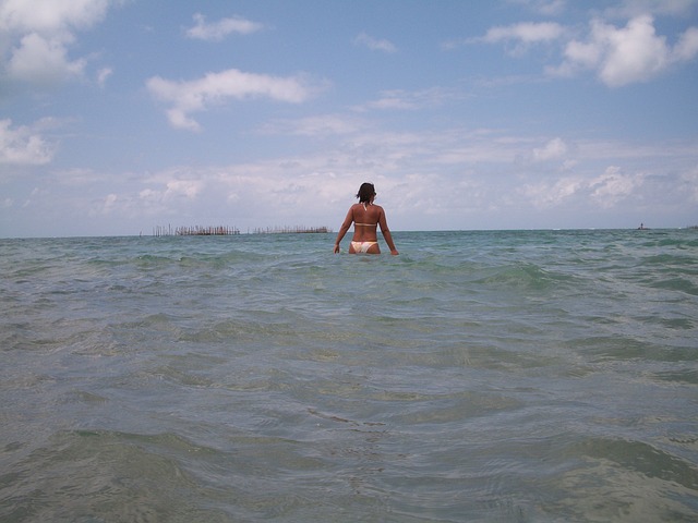 Free Woman In The Water Sea photo and picture