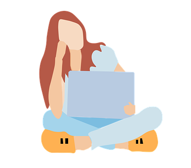 Free Woman Laptop vector and picture