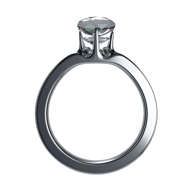 Free ring engagement ring render illustration