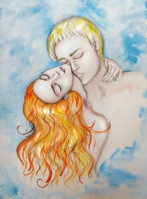 Free pair love tenderness illustration