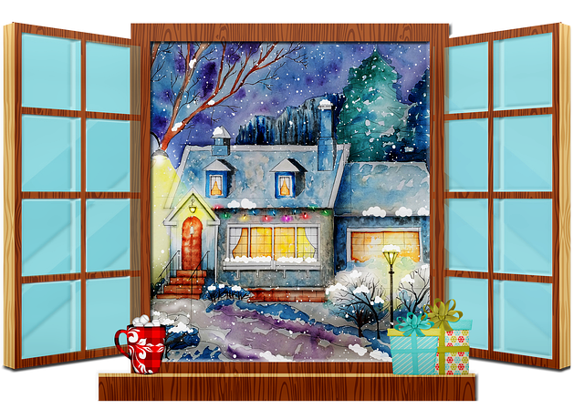 Download free HD stock image of Window House Free window house nature illustration