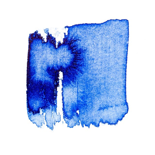 Free blue watercolor paint illustration