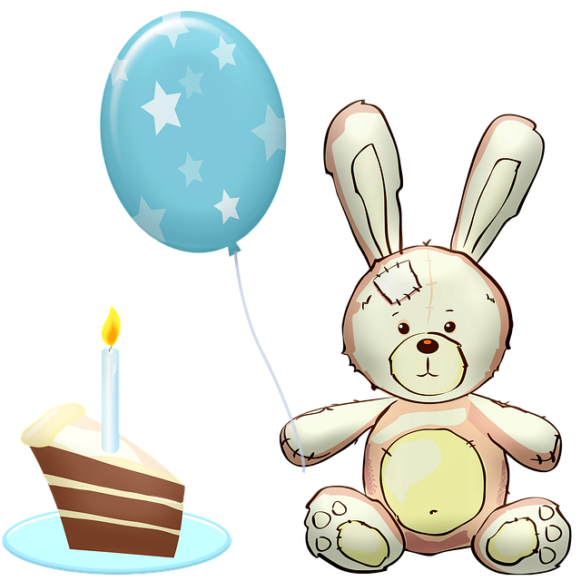 Free cake holiday bunny illustration