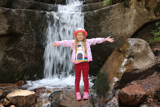 Free Child Waterfall photo and picture