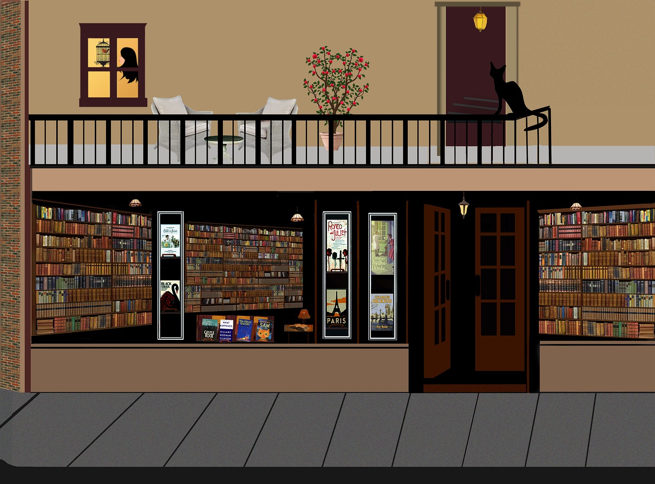 Download free HD stock image of Books Library Free books library book store illustration