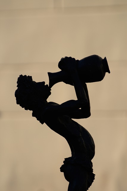 Mand, Drikkevarer, Silhuet, Skulptur