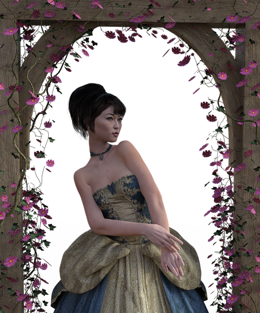 Free woman arch nature illustration