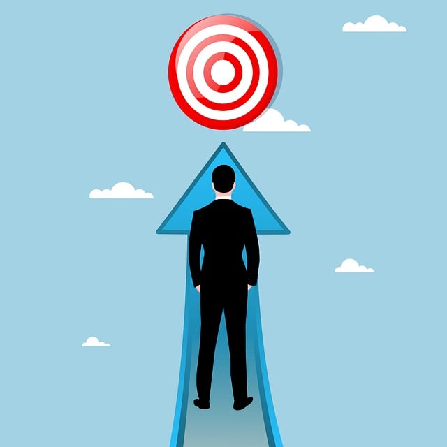 Free man suit arrow illustration
