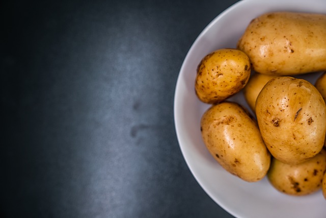 Free Potatoes Plate photo and picture