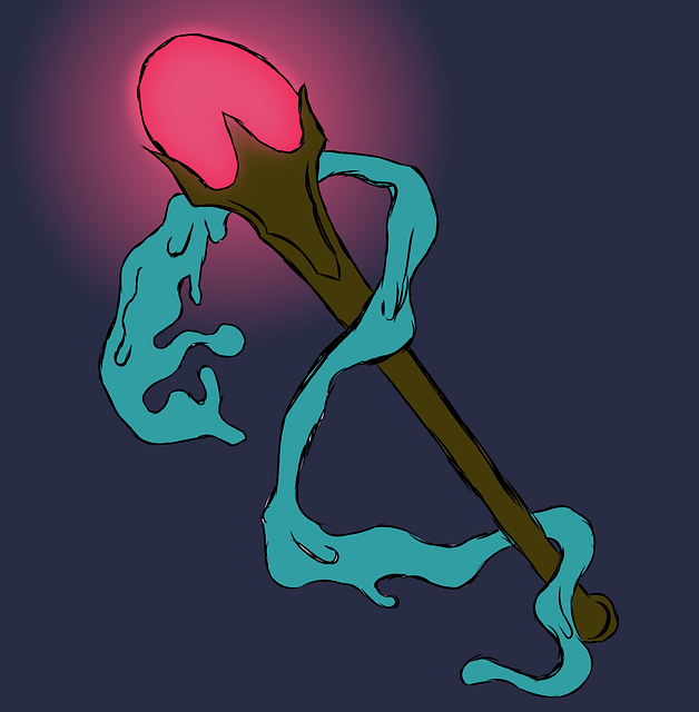 Free scepter light staff vector
