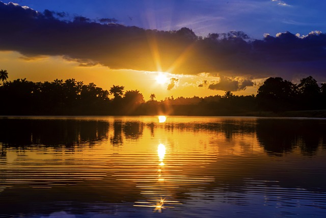Free Sunset Lake photo and picture