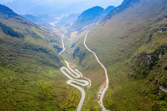 Montanhas, Declive, Estrada, Rodovia