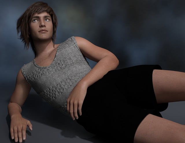 Free man model pose illustration