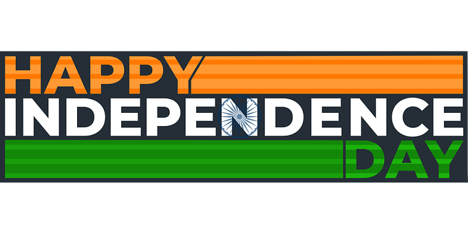 Happy Independence Day, Indien, Tricolor