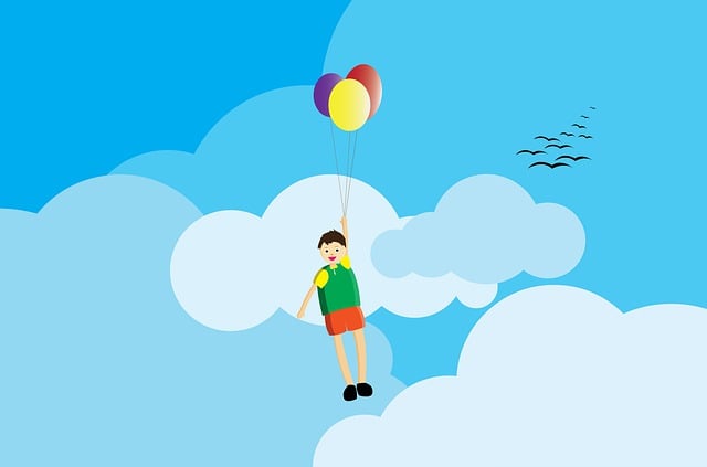Free kid nature balloon illustration