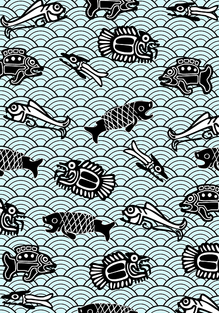 Fische, Koi, Ozean, Meer, Orientalisch