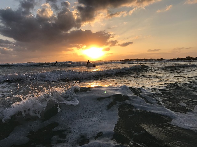 Strand, Hav, Sommer, Vand, Solnedgang