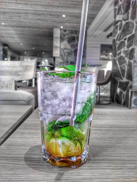 Vară, Băutură, Mojito, Virgin, Alb Negru