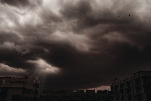 Trovão, Tempestade, Nebuloso, Raio
