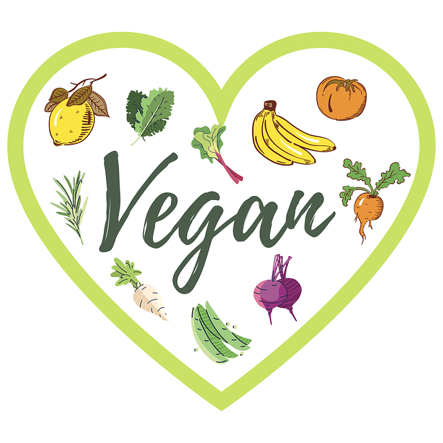 Free heart fruits vegetables illustration