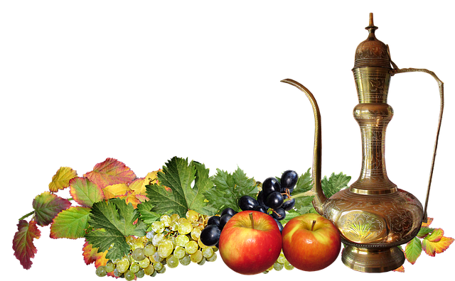 Frugt, Druer, Æbler, Blade, Stilleben