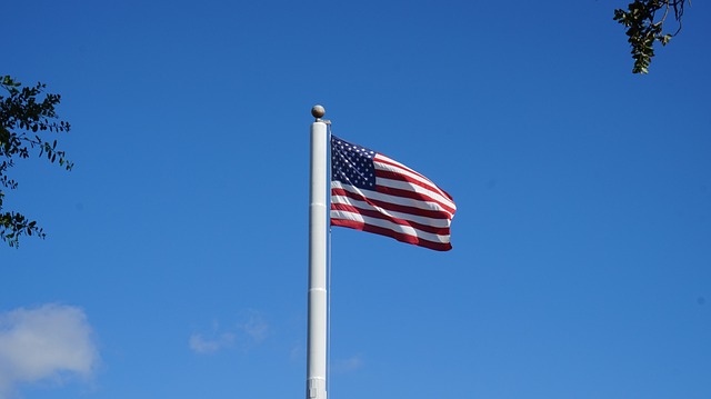 Bandera, Cielo, Patriótico, Ee Uu