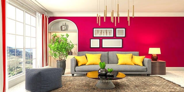 Free living room decor interior illustration