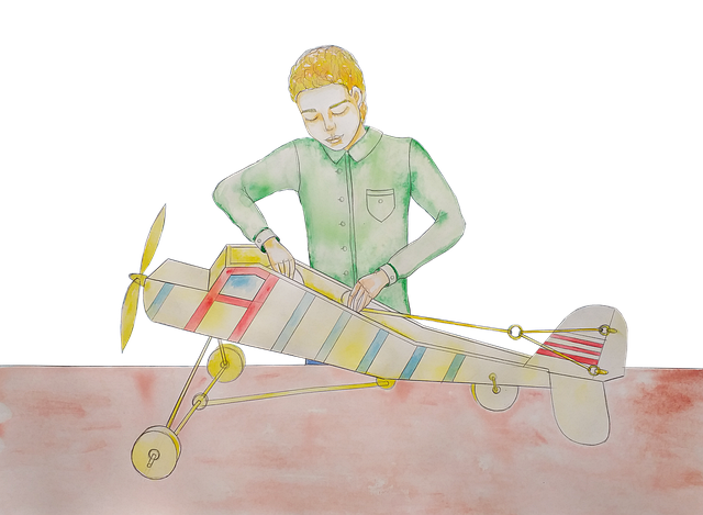 Download free HD stock image of Baby Pilot Free baby pilot hobby illustration
