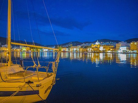 Mar, Céu, Iate, Barco, Aegean