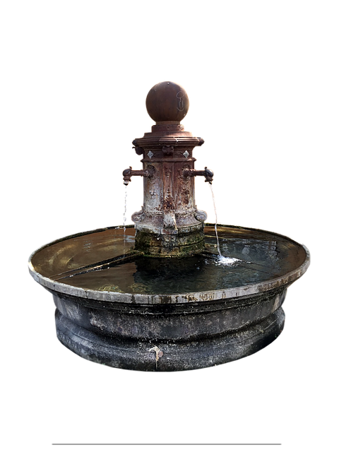 Free fountain water decoration illustration