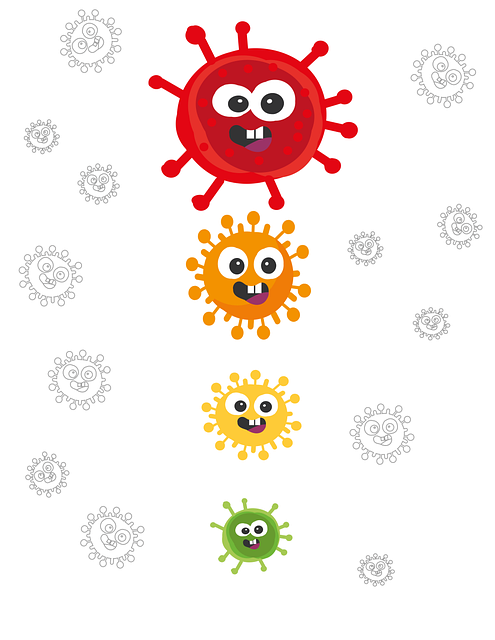 Download free HD stock image of Virus Bacteria Free virus bacteria doodle illustration