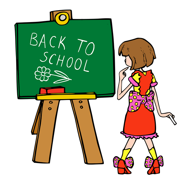 Free back to school school plate illustration