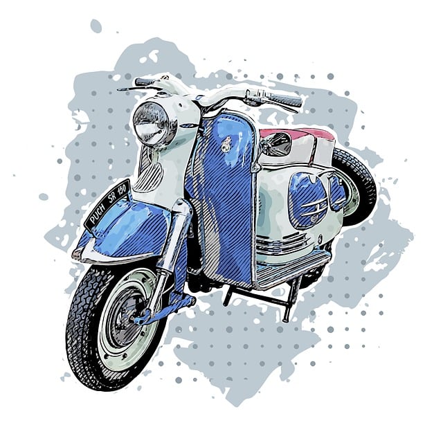 Free motorcycle motor scooter vehicle illustration