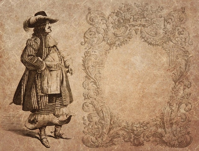 Jahrgang, König, Noble, Mode, Rahmen