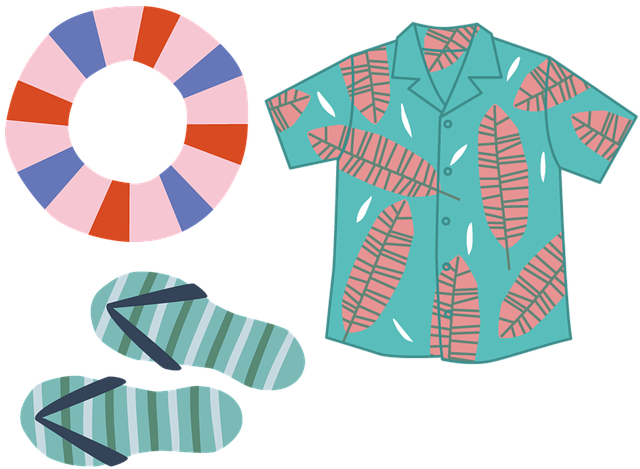 Shirt, Patroon, Sandalen, Vlot, Strand