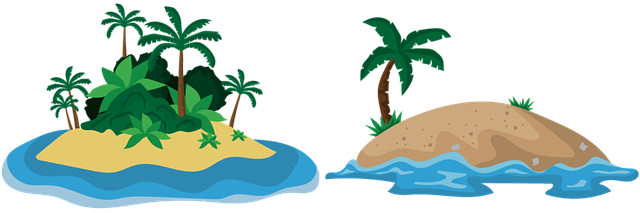 Free island beach sand illustration
