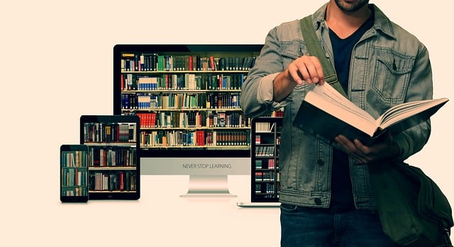 Free students library training illustration
