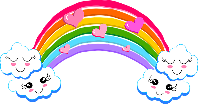 10+ Free Kawaii Rainbow &amp; Rainbow Images