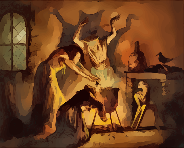 Free cauldron witches potion illustration