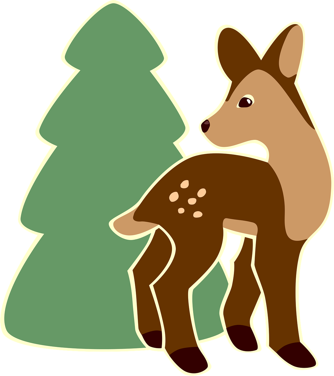 hirsch-baum-zeichnung-kostenloses-bild-auf-pixabay