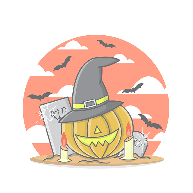 Free halloween pumpkin candles vector