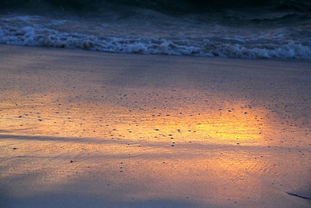 Free Sunset Waves photo and picture