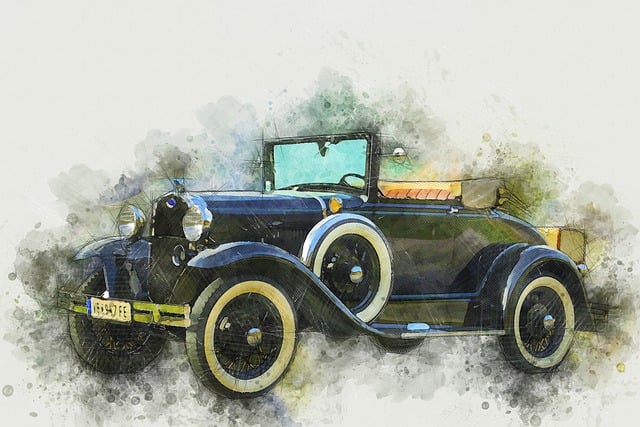Free auto old car vintage car illustration