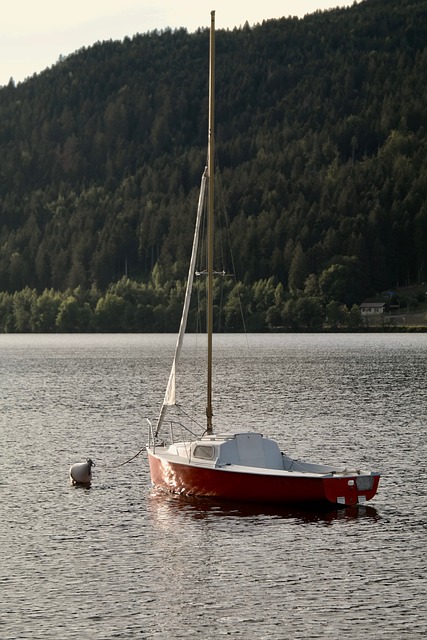 Barco, Barco A Vela, Lago, Banco, Agua
