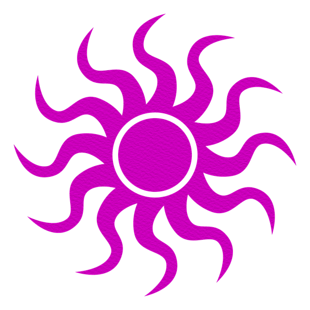 Free star sun decor illustration