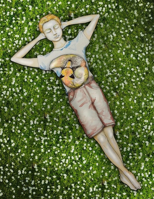 Menselijk, Bloemen, Gras, Vrienden